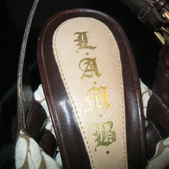 L.A.M.B.-GWEN STEFANI 6M 🤩SLINGBACK Leather/Fabric/Display Model/👀pics - Picture 4 of 15